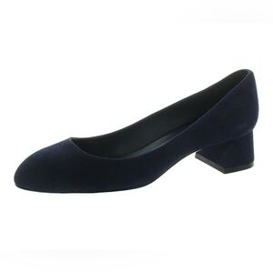 STUART WEITZMAN VIVIENNE 35 MM PADDED INSOLE SUEDE PUMPS BLUE